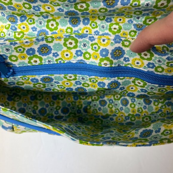 Vera Bradley Petite Chain Bag with Wallet English Meadow Green Blue - Picture 9 of 9